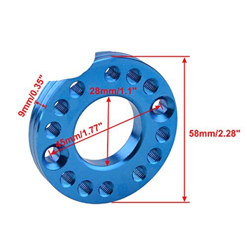 28-mm-vergaser-dichtung Blau, Adapter-ansaugkrümmer-drehplatte, Motorradzubehör
