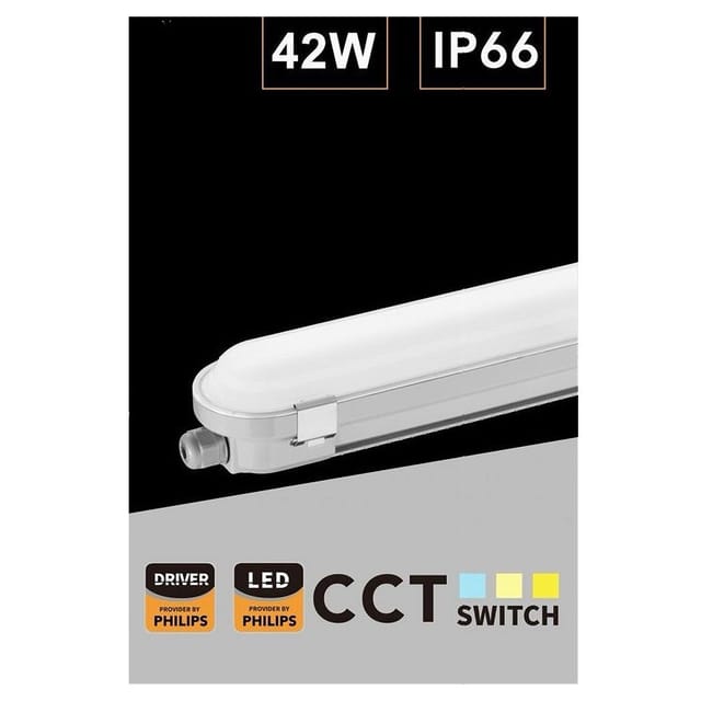 Trade Shop - LED-RÖHRE LINEARE DECKENLEUCHTE 150 CM 42WATT IP66 CCT 4000K-5000K-6500K YL18-150-3C -