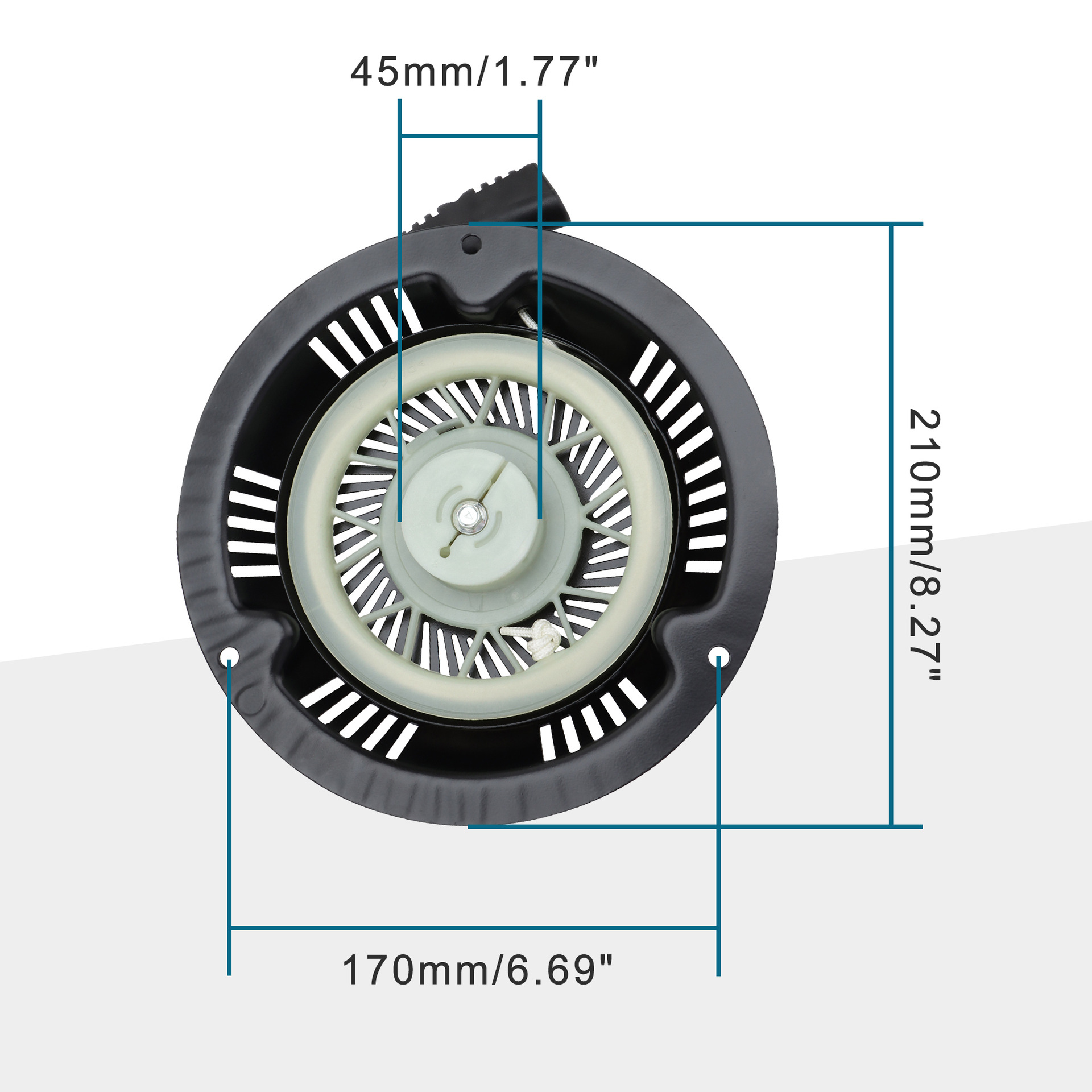 Goofit Seilzugstarter Für Rasenmähermotor 1p60/fräsmotor (6,5 Ps)