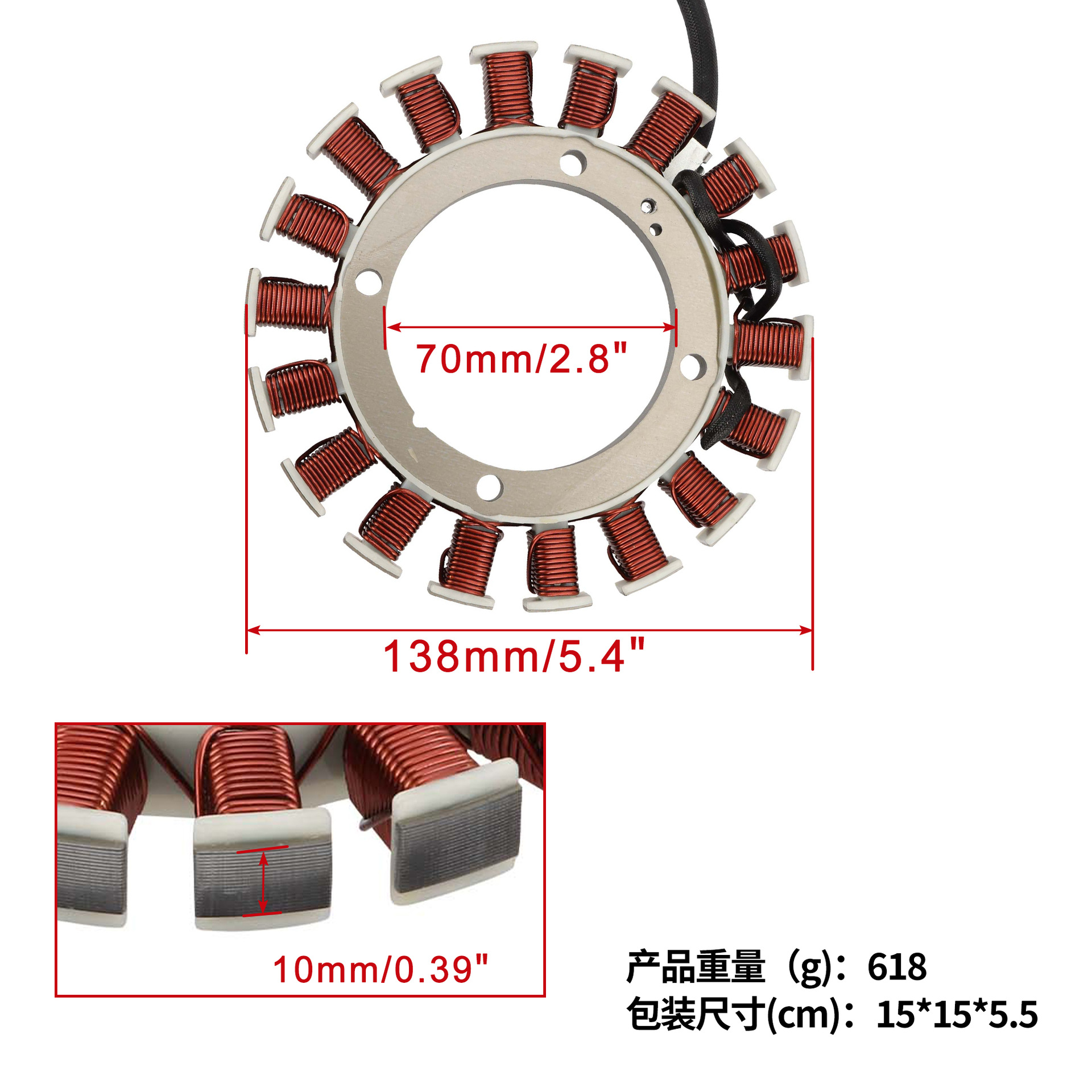 Zündspulenstator Kompatibel Mit John Deere 316, 318, 420, He191-1276, 237878-s