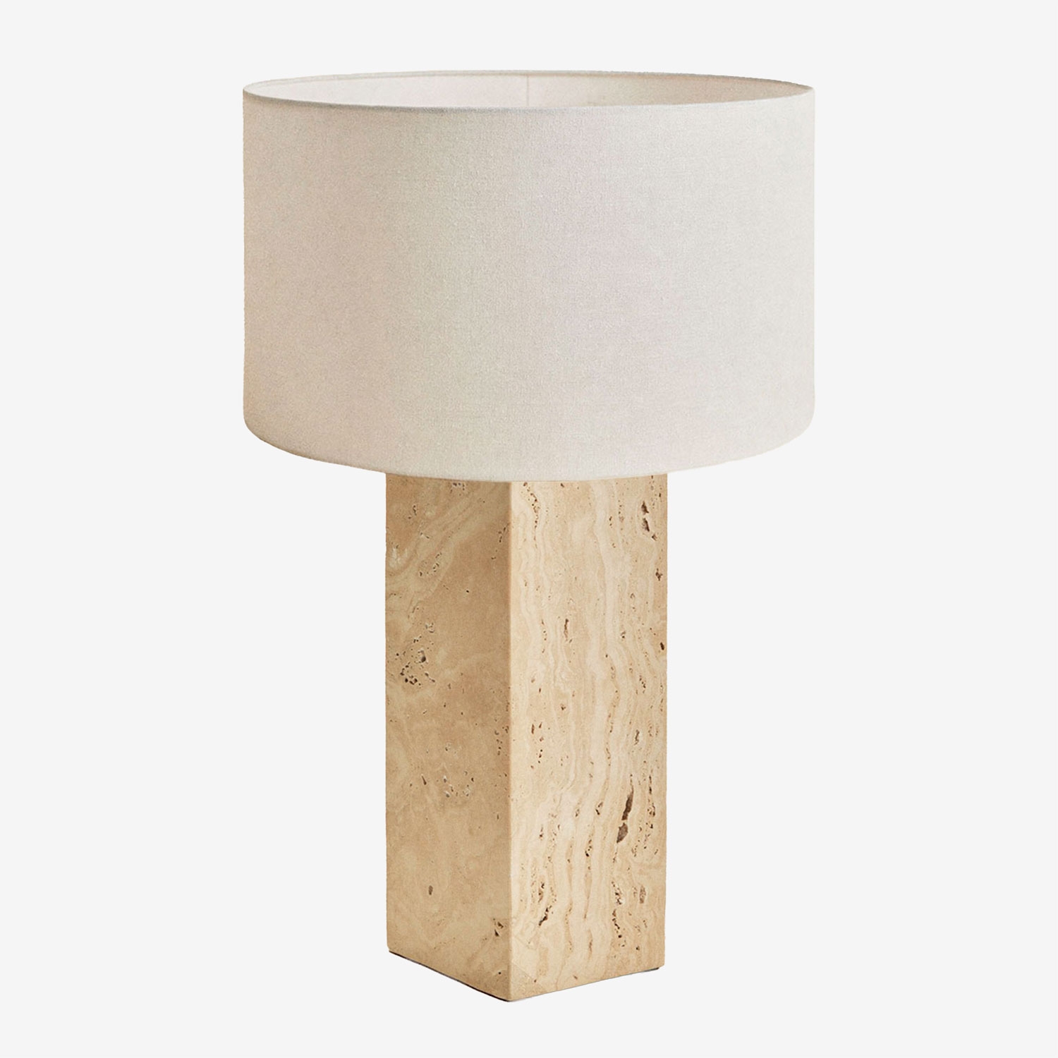 Sklum Tischlampe Aus Travertin Davise Travertin