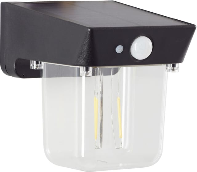 Brilliant - Parson G40435/06 Solar-Außenwandleuchte mit Bewegungsmelder led 2 w Schwarz