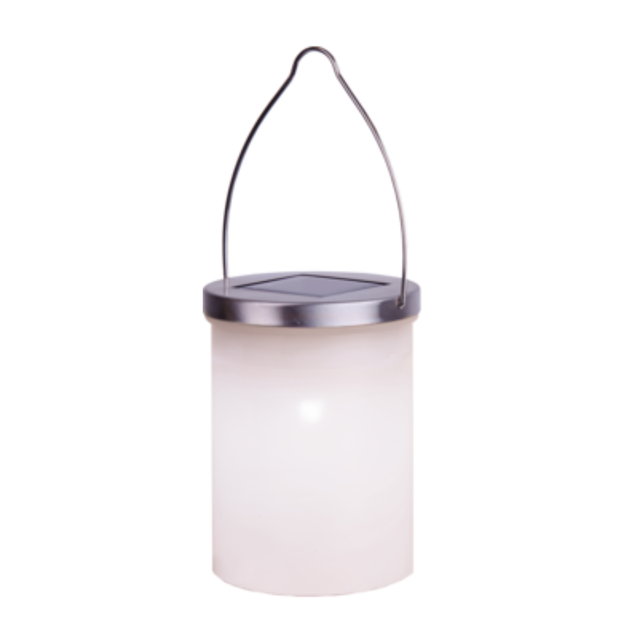 Stilvolle LED-Solar-Laterne in weiß 9,2 x 12 cm, für den Außenbereich