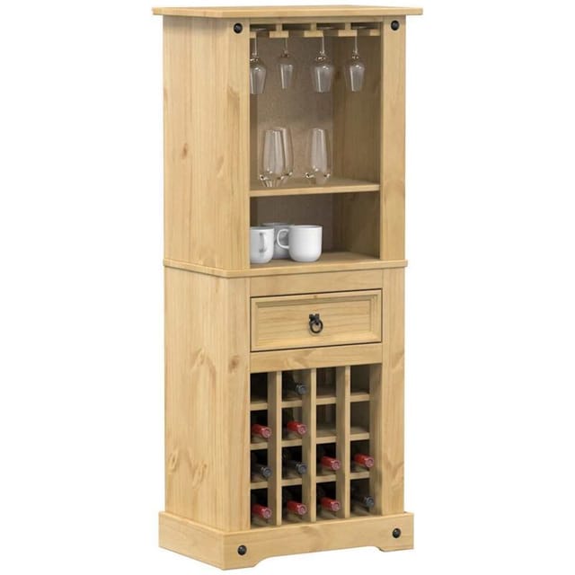 vidaXL Weinregal Corona 56x35x134,5 cm Massivholz Kiefer