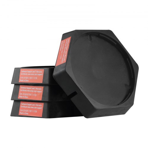 Nivellierpads Für Wohnmobile, Rv Jack Pads 9 228,6 Mm Runde Landefüße, Fest Angebrachte Wagenheberstabilisatoren, Gummi-wagenheberpads, 2268 Kg Kapazität Pro Wohnmobil-wagenheberpad - Vevor