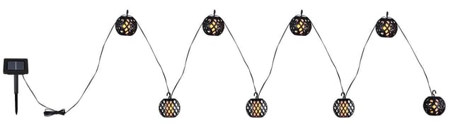 Solarbetriebene led Outdoor Lichterkette mit 8 Kugeln, Länge 4,1 Meter
