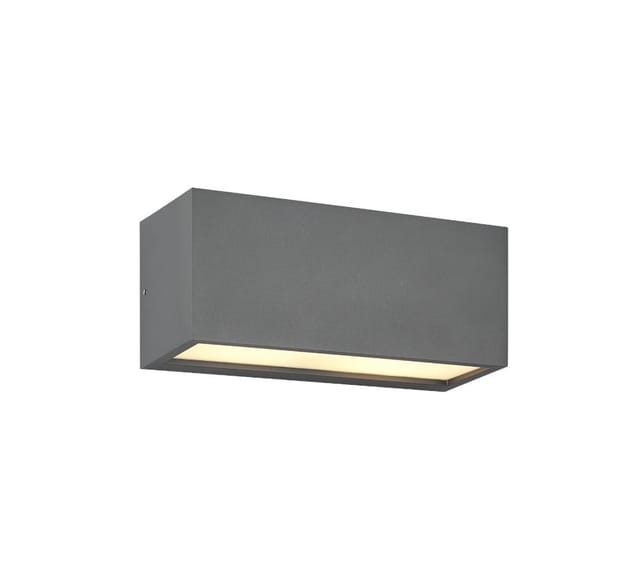 Eckige Up & Downlight Außenwandleuchte mayenne Anthrazit, Breite 25cm