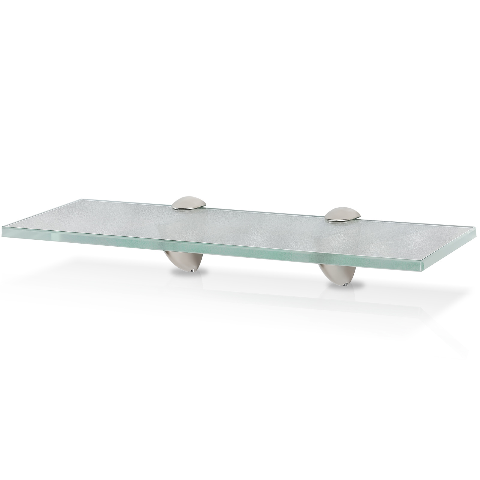 Tolletour Glasboden Wandregal 40 X 10 X 0,8 Cm, Glasregal Milchglas Mit Halterung, Badregal Ablage Hängeregal Für Badezimmer
