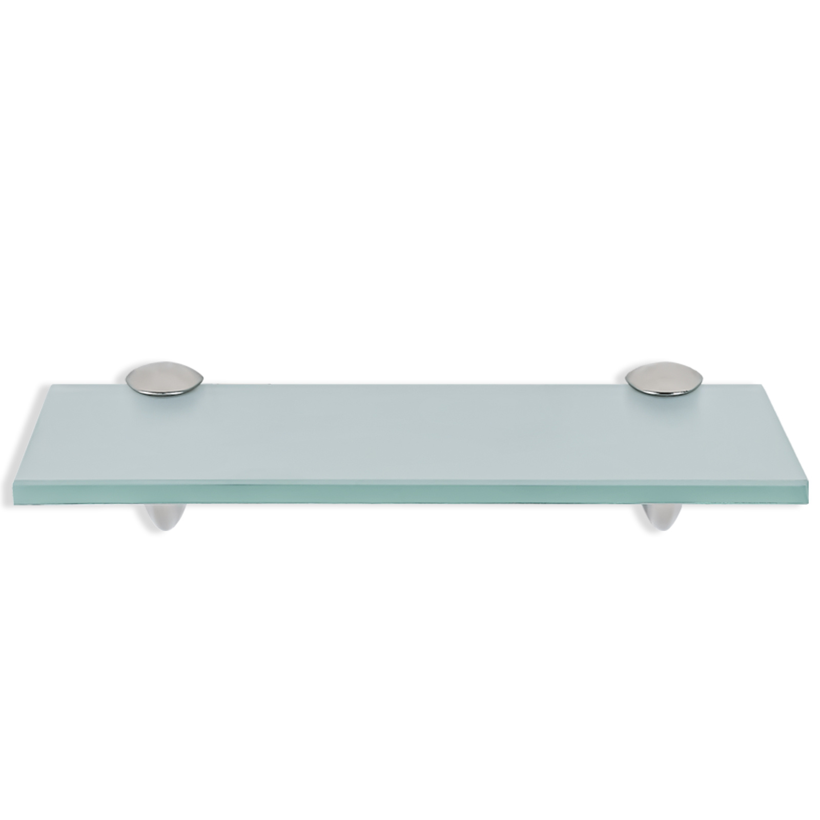 Tolletour Glasregal Wandregal 40 X 10 X 0,8 Cm, Milchglas Glasboden Mit Halterungen, Badregal Ablage Hängeregal Für Bad, Küche & Wohnzimmer