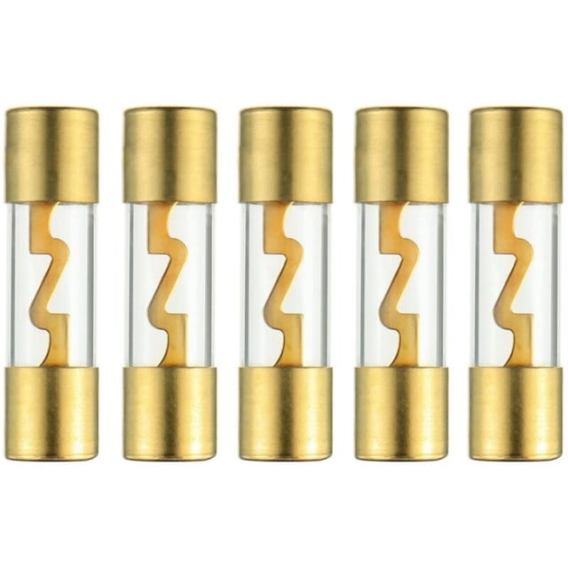 60 a vergoldetes Glas agu Car Audio Sicherung für Auto/Auto/Marine Audio Stereo Verstärker Stromschutz (Packung mit 5 Stück) - Lntyq