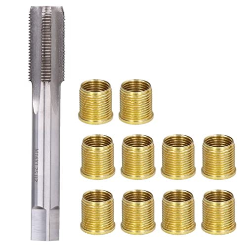 Reparaturwerkzeuge für Zündkerzengewinde, Zündkerzenreparatursatz, Zündkerzensatz, M14x1,25-Metalleinsätze und M16x1,25-Gewindebohrer, Zündkerzen und