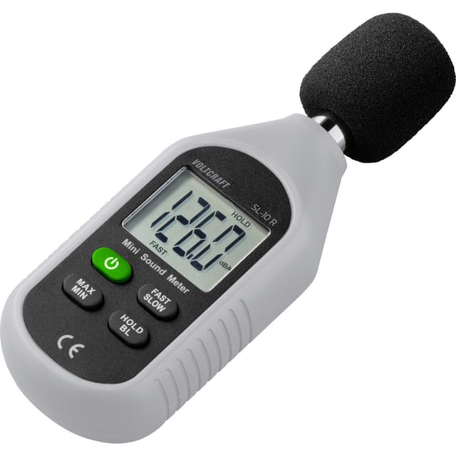 Voltcraft - Schallpegel-Messgerät SL-10 r 30 - 130 dB 31.5 Hz - 8 kHz Gehäuse aus Recycling Granulat