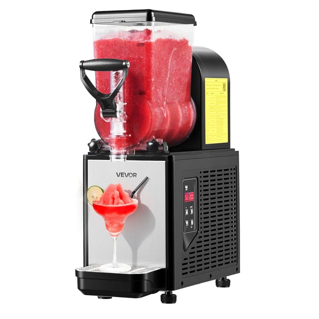 Vevor Slush-eis-maschine 6 L, Gewerbeliche Eismaschine Mit Selbstreinigungsfunktion, Margarita-maschine Für Restaurants Bars Und Partys, Slushy Machine Geeignet Für Slush-eis Margaritas Milchshakes