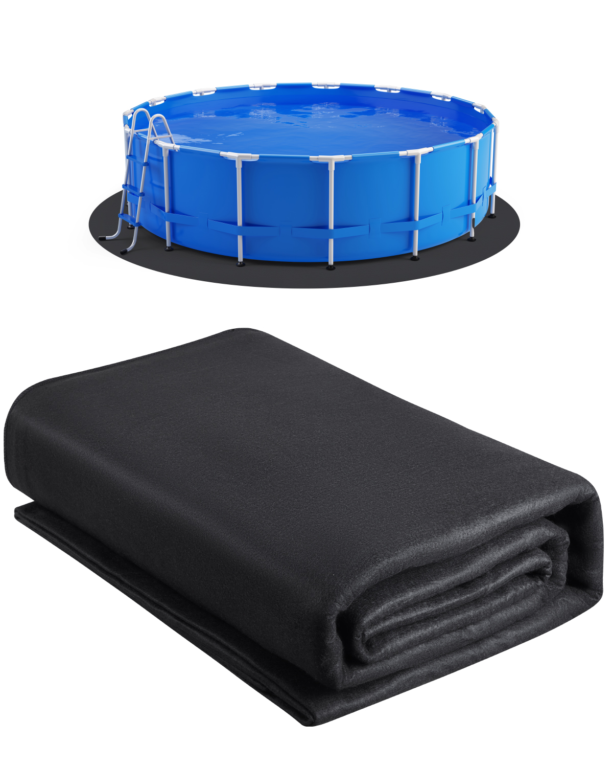 Vevor Runde Poolunterlage 8,2 M, Bodenplane Für Oberirdische Schwimmbecken, Extra Dicke Bodenschutzplane, Bodenschutzmatte Aus Geotextilmaterial, Verlängert Die Lebensdauer Der Folie