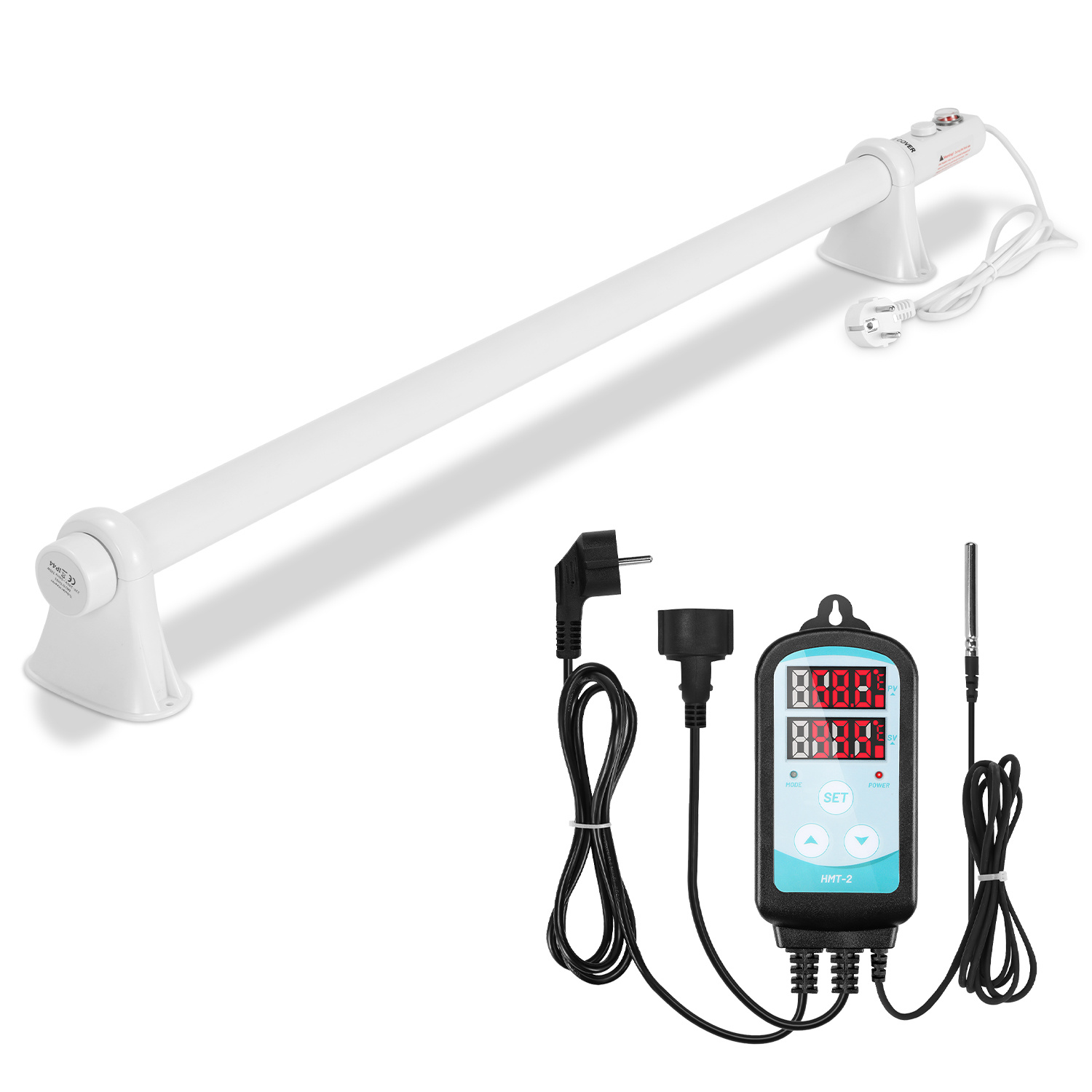 Wolketon Rohrheizung 135w Für Gewächshaus, Regelbarer Frostwächter 100 Cm, 220–240v