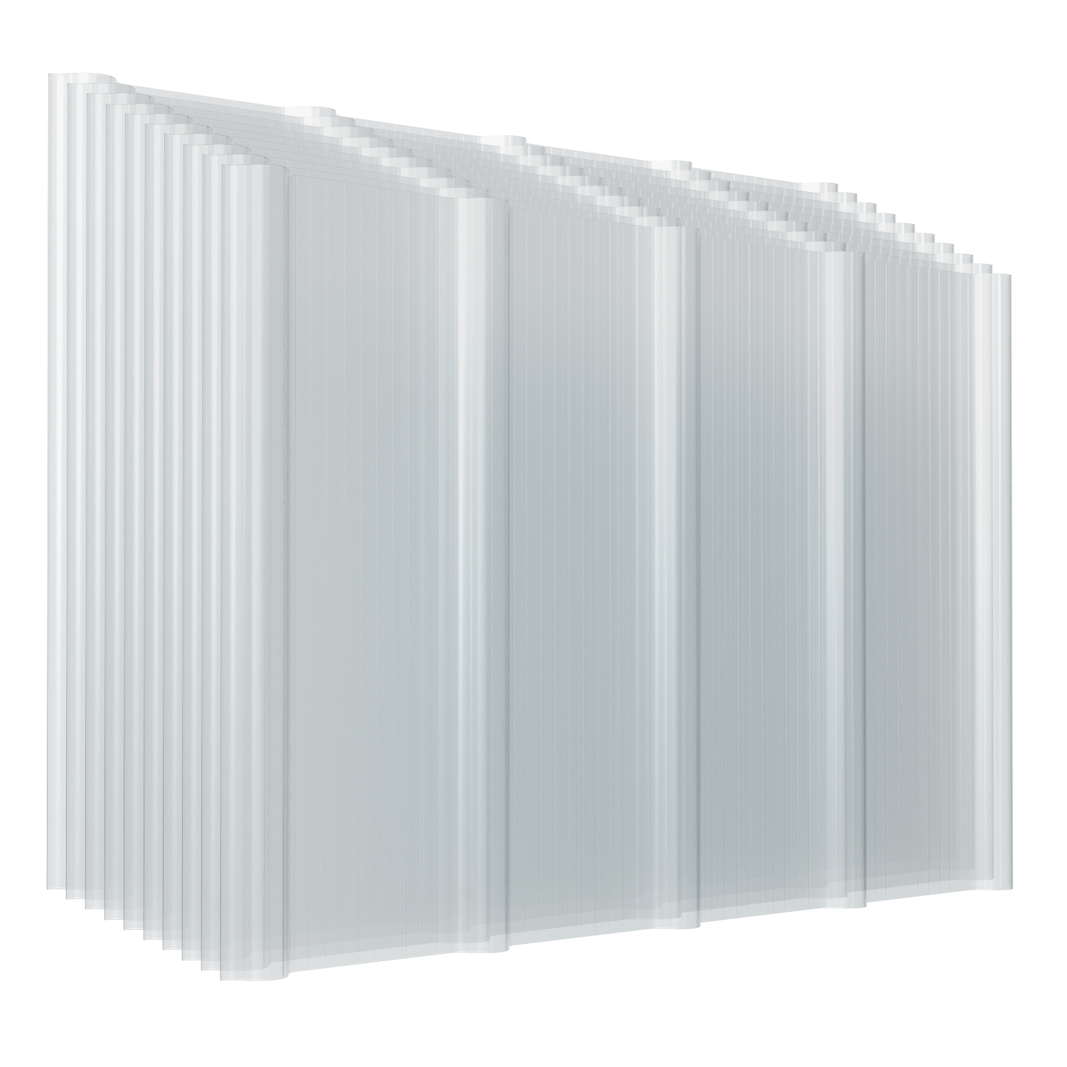 Wolketon 10x Klare Frp Dachplatten 90x60 Cm 1 Mm Trapezprofil, Uv- & Wetterfest, Hagelsicher, Mit Schrauben Für Gewächshaus Carport