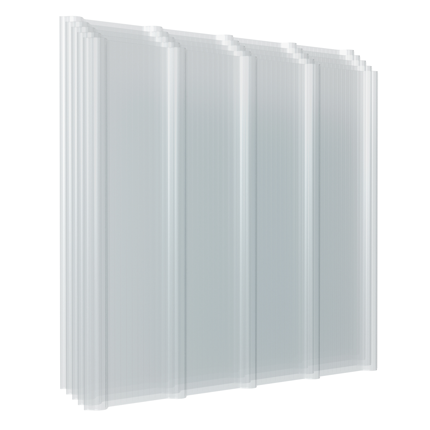 Wolketon 5x Klare Frp Dachplatten 90x80 Cm 1 Mm Trapezprofil, Uv- & Wetterfest, Hagelsicher, Mit Schrauben Für Gewächshaus Carport