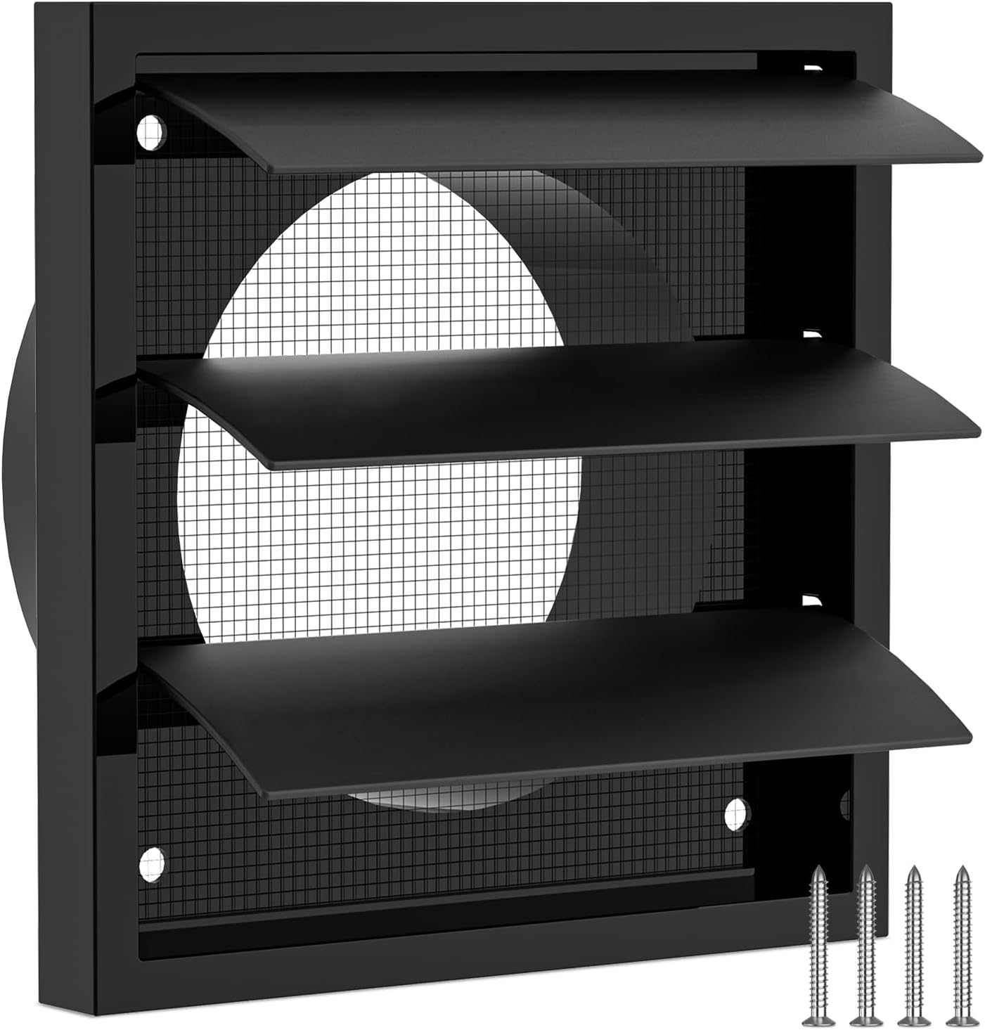 Abschließbares Lüftungsgitter 100 Mm X 140 Mm Mit Beweglichen Lamellen, Insektenschutz, Abs-oberfläche, Geeignet Für Garage, Bad, Küche Und Wände