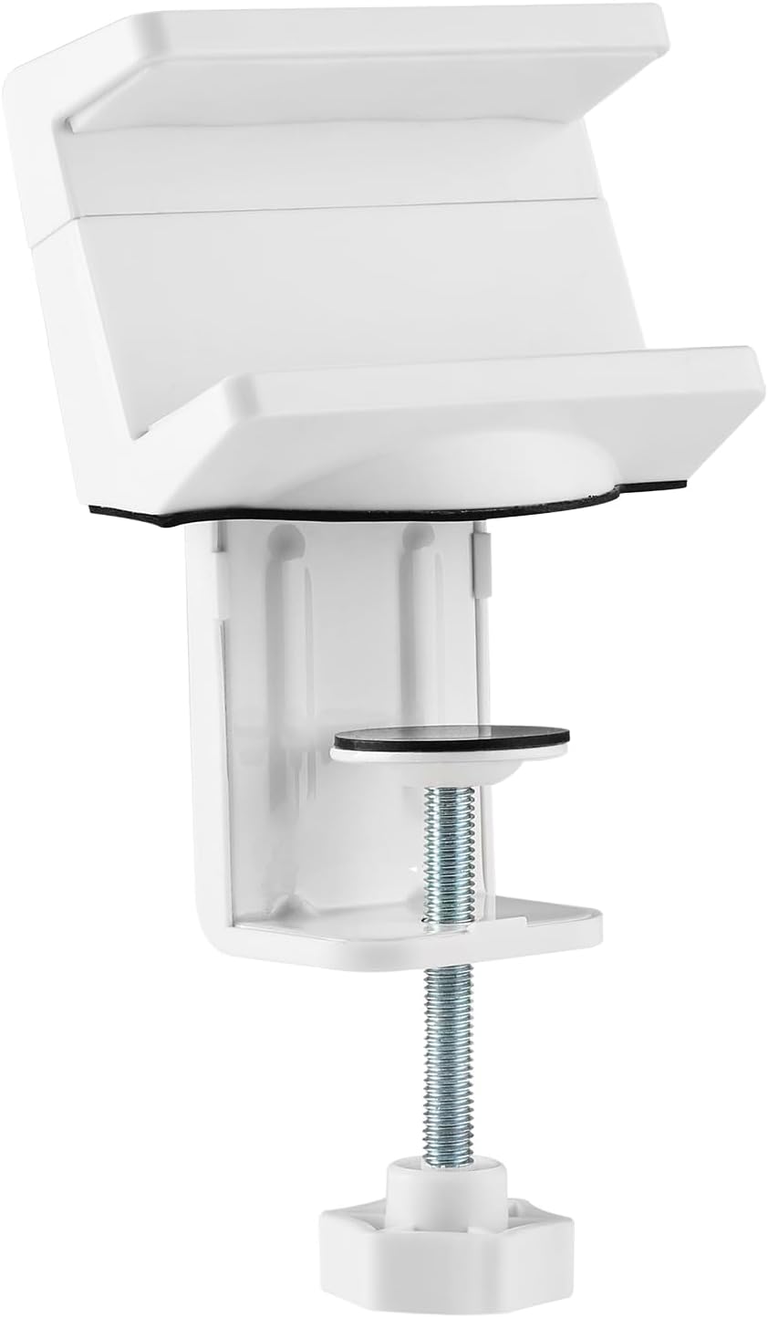 Mehrfachsteckdosen-tischklemme – Tischhalterung Für Mehrfachsteckdosen Oder Usb-hubs Mit Einer Breite Von 40 Bis 60 Mm, Tischhalterung, Silikon-schutzpads, Weiße Mehrfachsteckdosenhalterung.