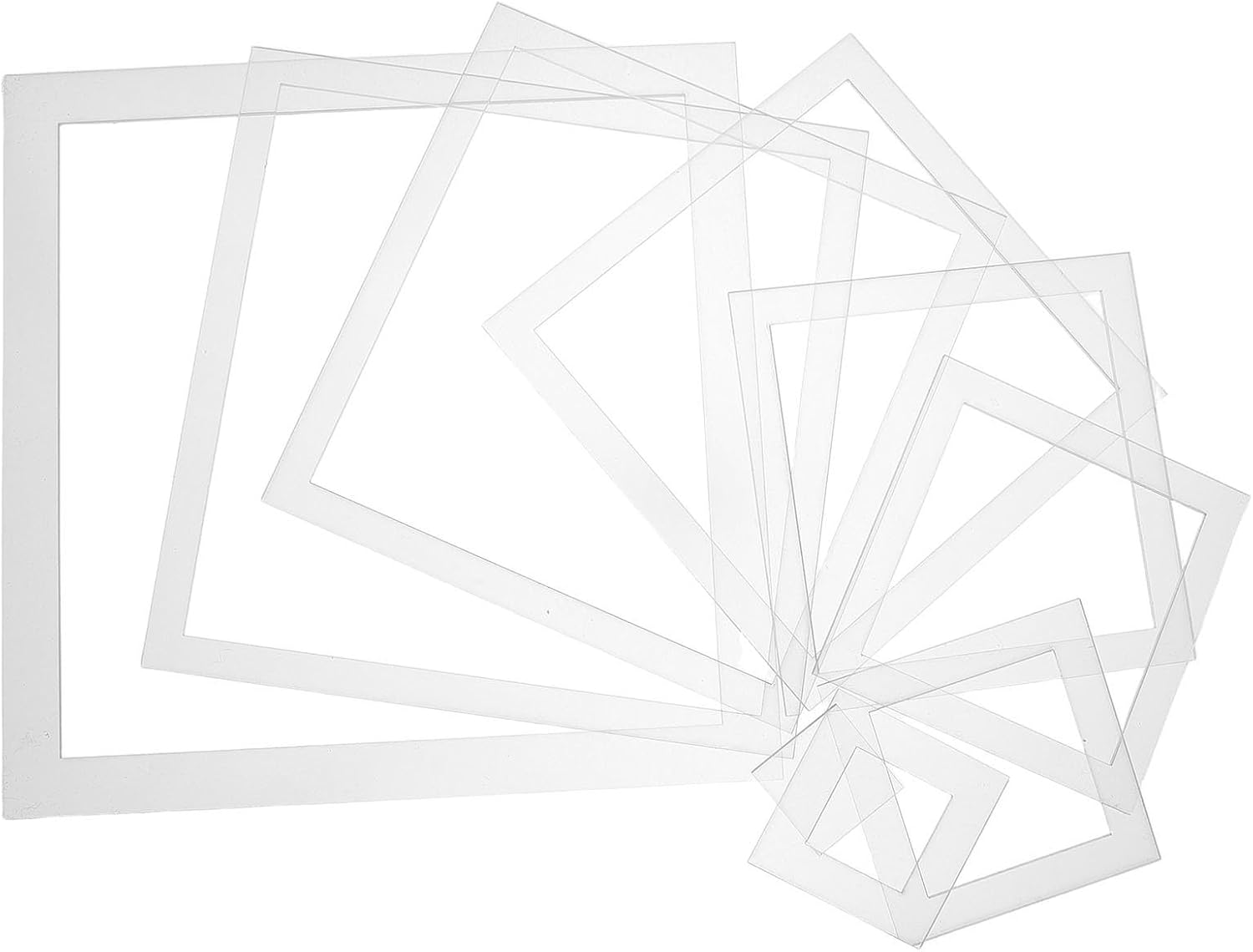 9-teiliges Frässchablonen-set Aus Transparentem Acryl – Glatte Oberfläche, Gute Sicht, Einfache Reinigung, Für Holzbearbeitungs- Und Bastelprojekte