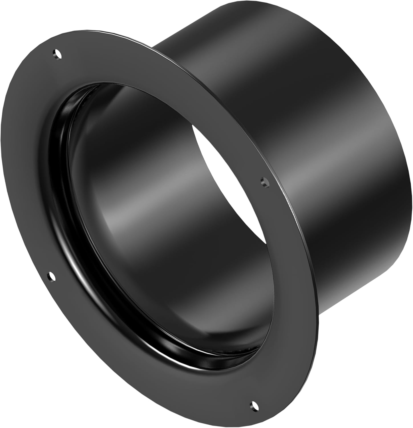 100-mm-flanschverbinder, Gerader Kunststoff-wandflansch Für Lüftungssysteme, Schwarz