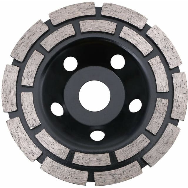 Diamantscheibe, Betonschleifdiamant 125 X 22,23 Mm Zweireihig, Universelle Diamantschleifscheibe Zum Schleifen Von Beton, Stein, Granitestrich, Mauerwerk, Universell Einsetzbar,
