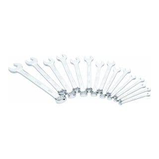 VIGOR Ring-Maulschlüssel Satz, Außen Doppelsechskant Profil, Außen Sechskant Profil, 15-tlg., 6 - 22 mm, Anzahl Werkzeuge: 15