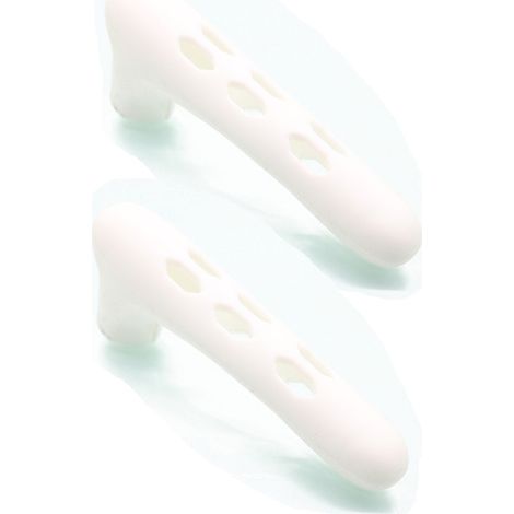 Set Mit 2 Weißen Silikon-hohlkappen Für Türgriffe, Passend Für Eckige Und Flache Türgriffe