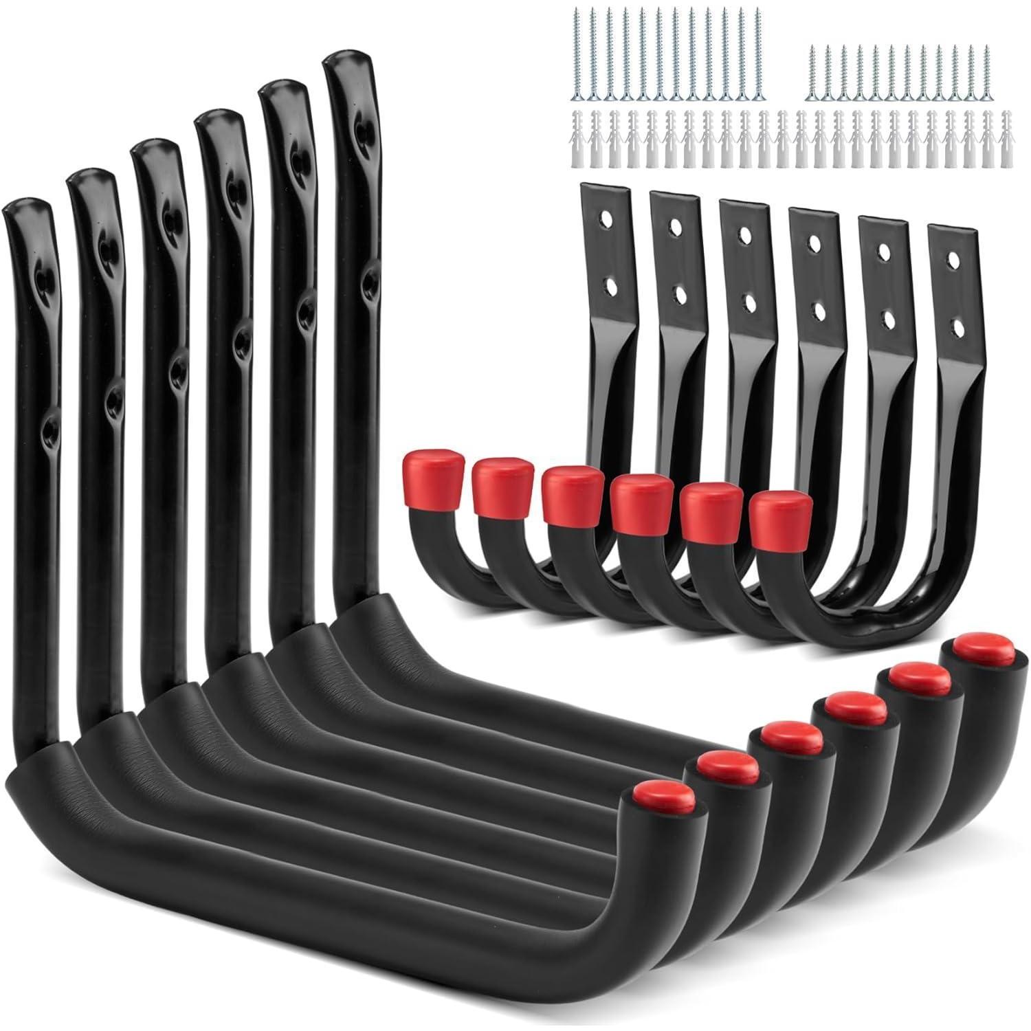 Garagenhaken 12er Set Für Werkzeuge, Leitern, Fahrräder, Sperrige Gegenstände