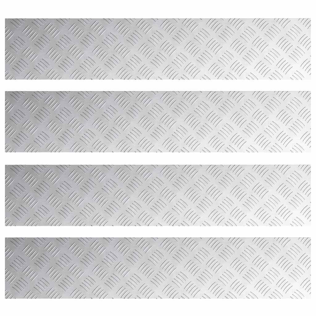 Maison Exclusive - Stufenmatten 4 Stk. 100 X 20 Cm Silber Alumini