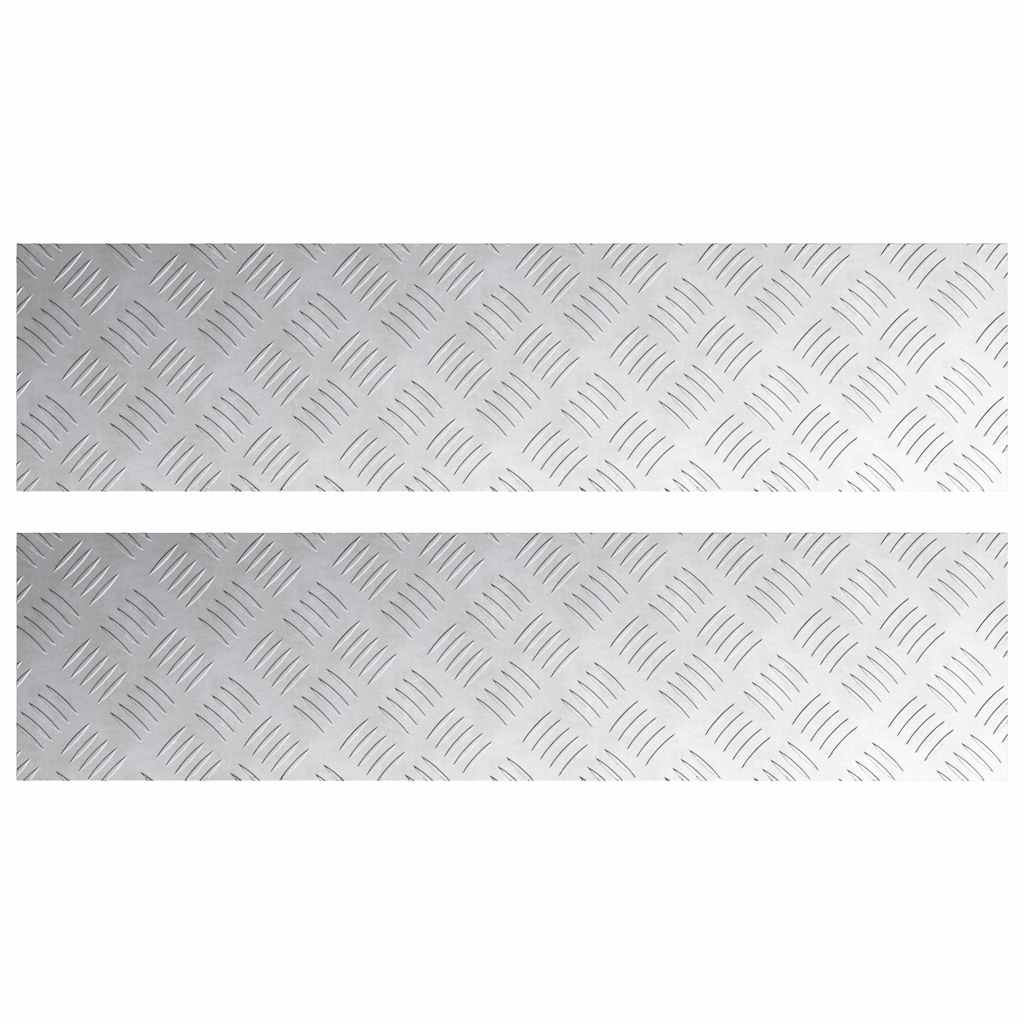 Maison Exclusive - Stufenmatten 2 Stk. 100 X 25 Cm Silber Alumini