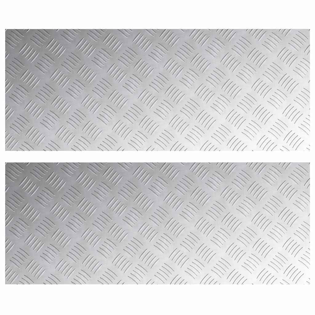 Maison Exclusive - Stufenmatten 2 Stk. 100 X 40 Cm Silber Alumini