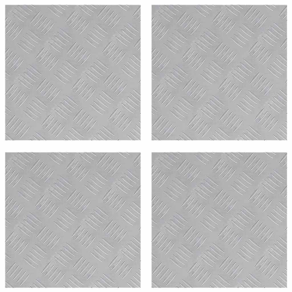 Maison Exclusive - Stufenmatten 4 Stk. 40 X 40 Cm Silber Aluminiu