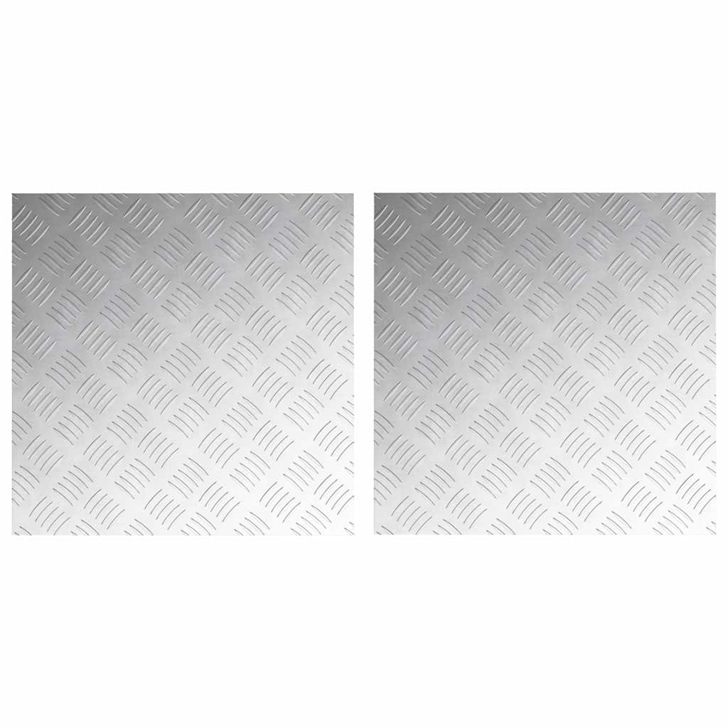 Maison Exclusive - Stufenmatten 2 Stk. 50 X 50 Cm Silber Aluminiu