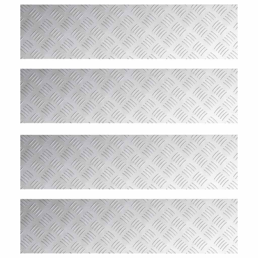 Maison Exclusive - Stufenmatten 4 Stk. 80 X 20 Cm Silber Aluminiu