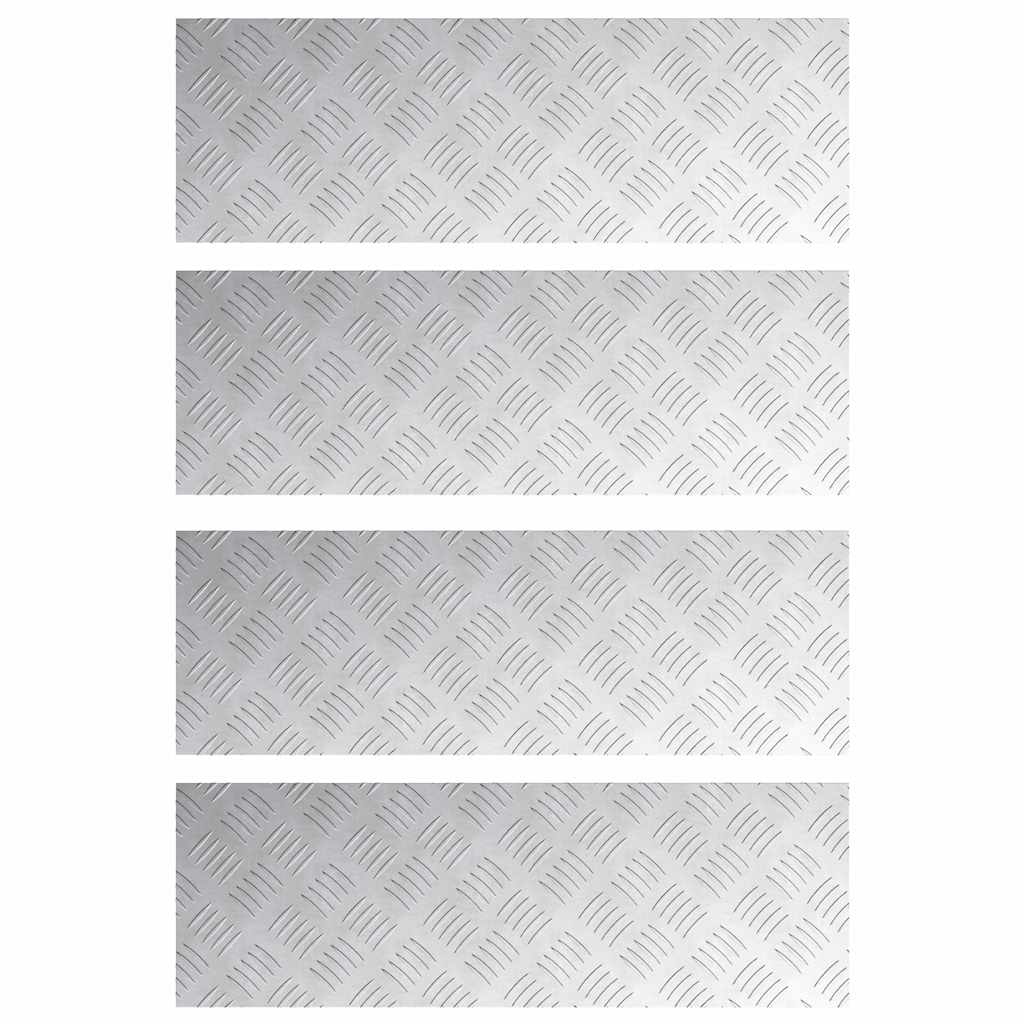 Maison Exclusive - Stufenmatten 4 Stk. 75 X 25 Cm Silber Aluminiu