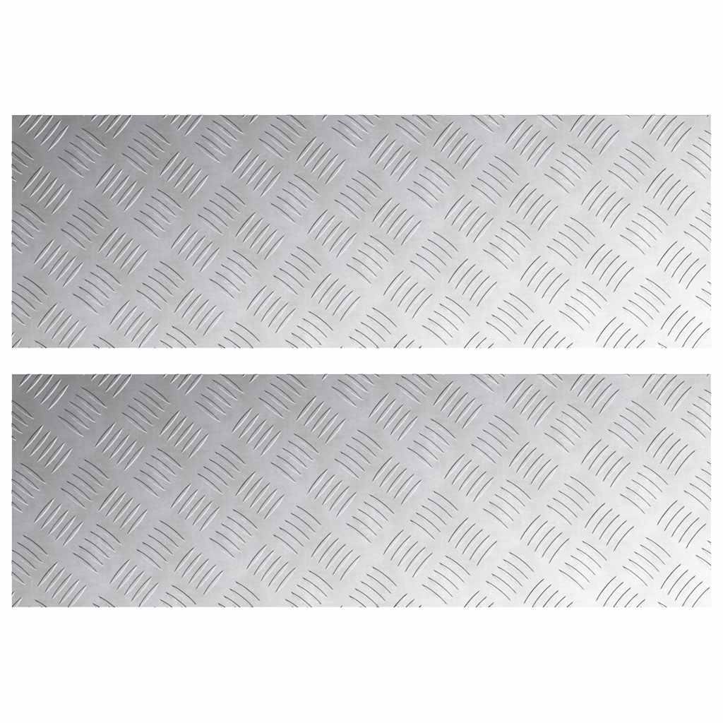 Maison Exclusive - Stufenmatten 2 Stk. 90 X 30 Cm Silber Aluminiu