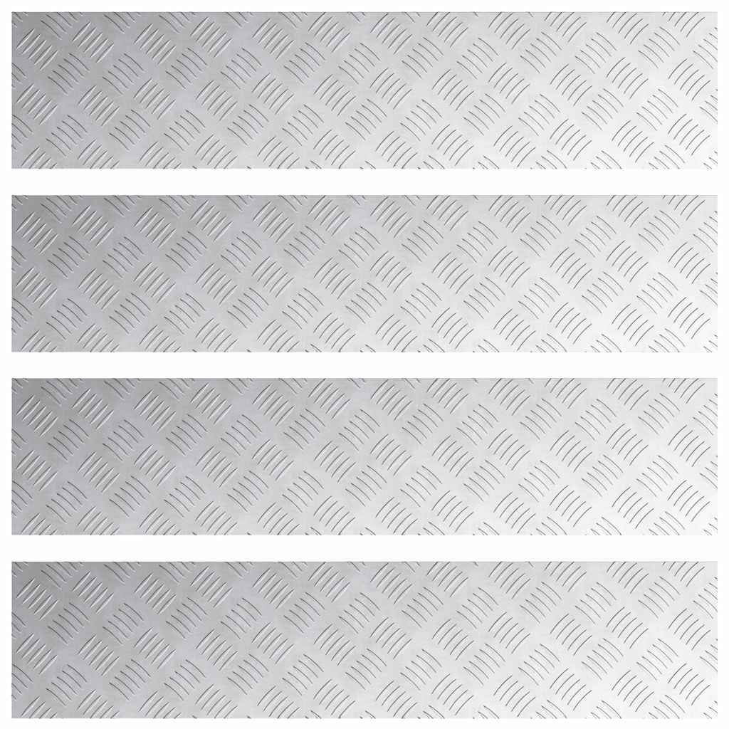 Maison Exclusive - Stufenmatten 4 Stk. 90 X 20 Cm Silber Aluminiu