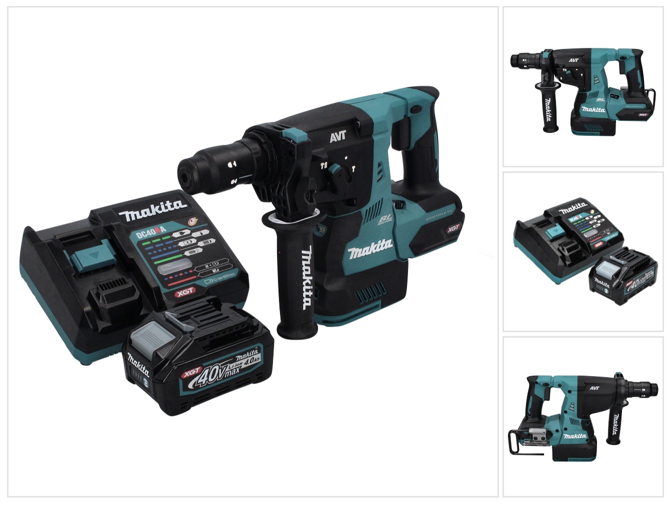 Makita Hr 004 Gm1 Akku Kombihammer 40 V Max. 2,8 J Sds Plus Xgt Brushless + 1x Akku 4,0 Ah + Ladegerät