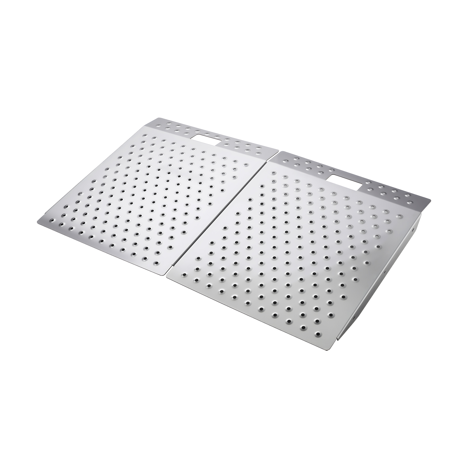Mophorn 2x Schwellenrampe 750x617 Mm, Tragkraft 340,2 Kg, Rollstuhlrampe Für Höhen Bis 165 Mm, Rutschfeste Aluminium-auffahrschiene, Robuste Rampe Für Rollstühle, Scooter, Bordsteine Und Treppen