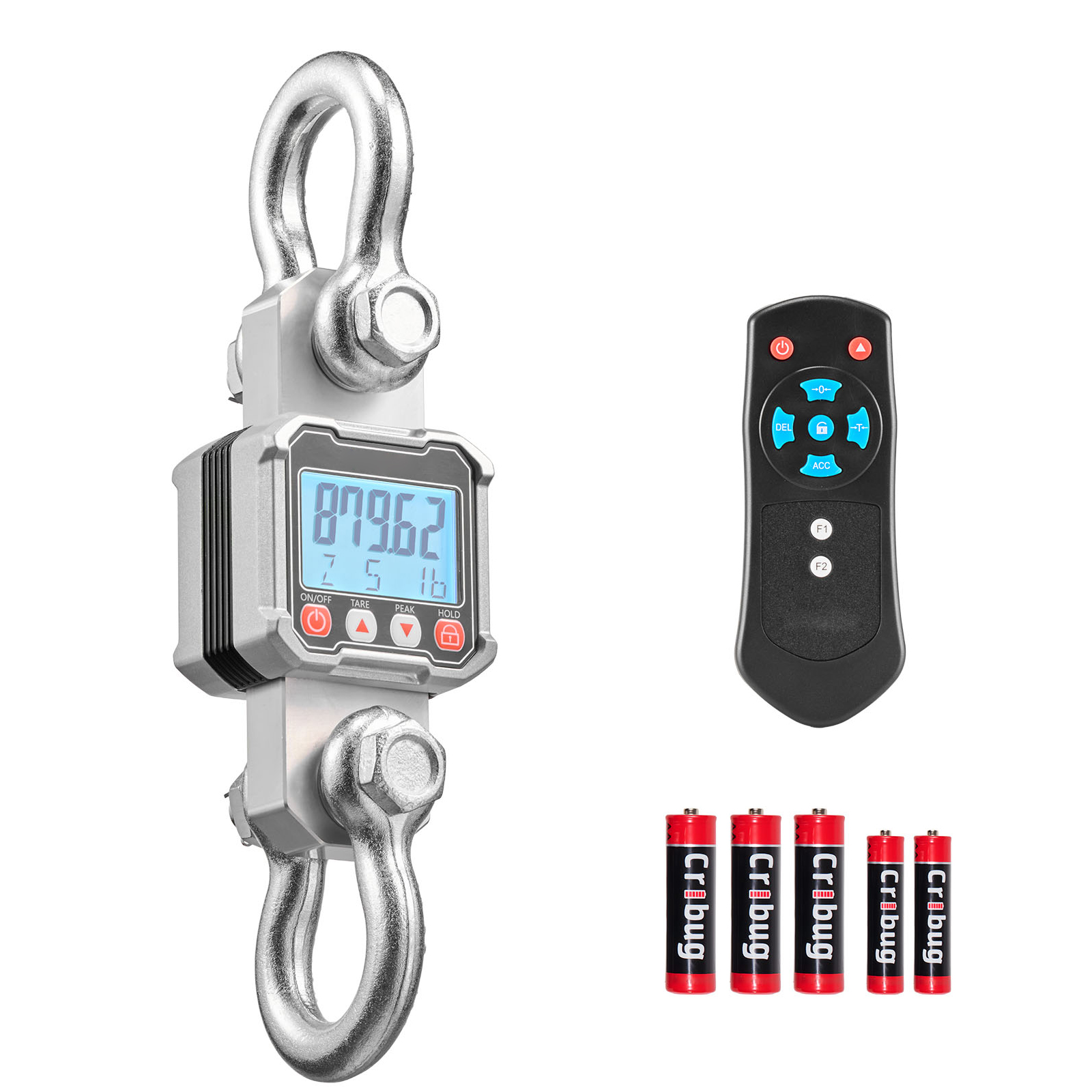 Mophorn Digitale Kranwaage 3000 Kg, Hängewaage Mit Robustem Aluminiumgehäuse Und Lcd-display, 500-g-teilung, 3-stufiger Schalter, Inklusive Fernbedienung, Geeignet Für Werkstatt Und Industrie
