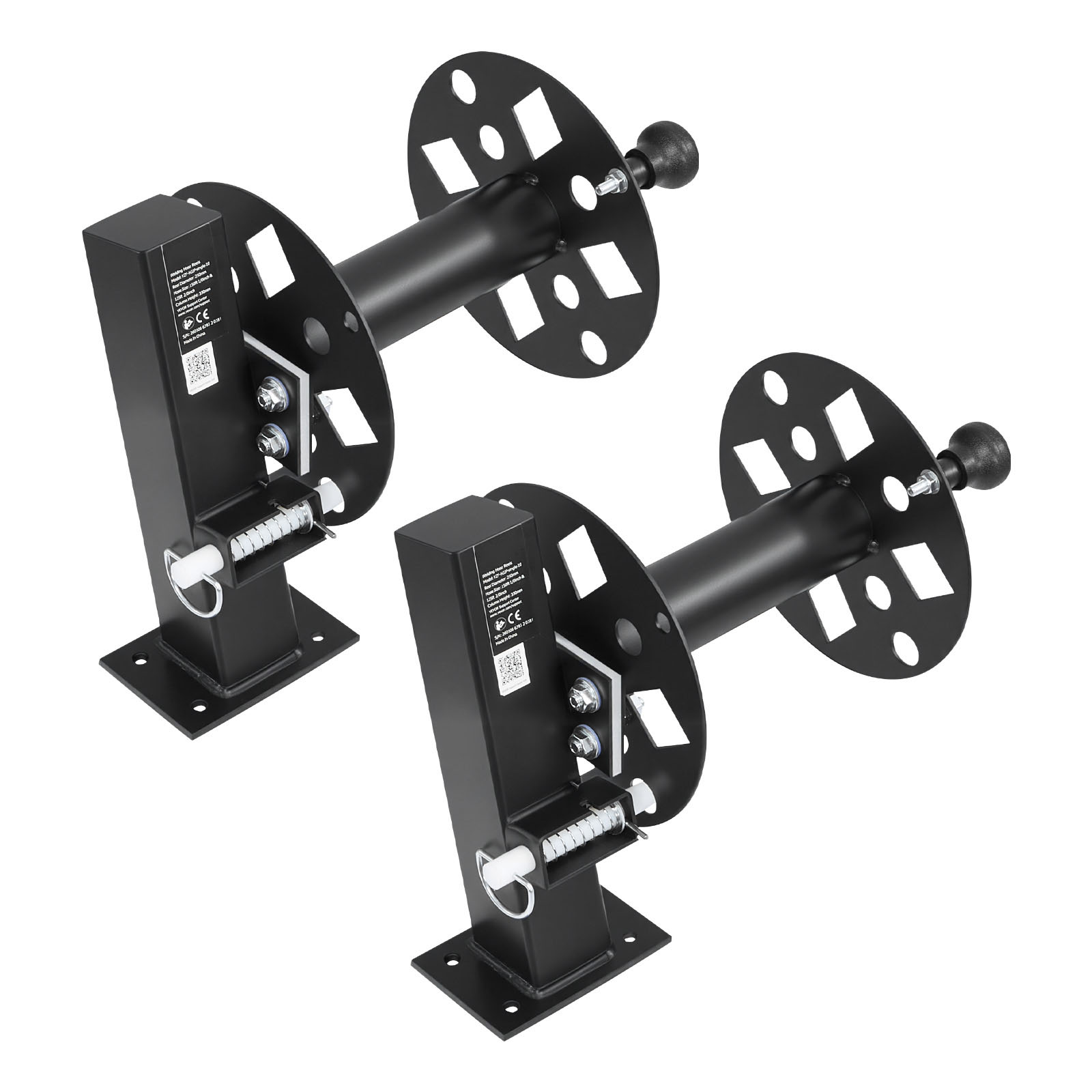 Mophorn 2 Stück Schweißkabeltrommeln, Schlauchtrommeln Mit 2 Leertrommeln Für 38,1 M 70 Mm² & 45,1 M 50 Mm² Schweißschlauch, Manuelle Kabelrolle Aus Stahl Mit Sicherungsstift Für Industrie