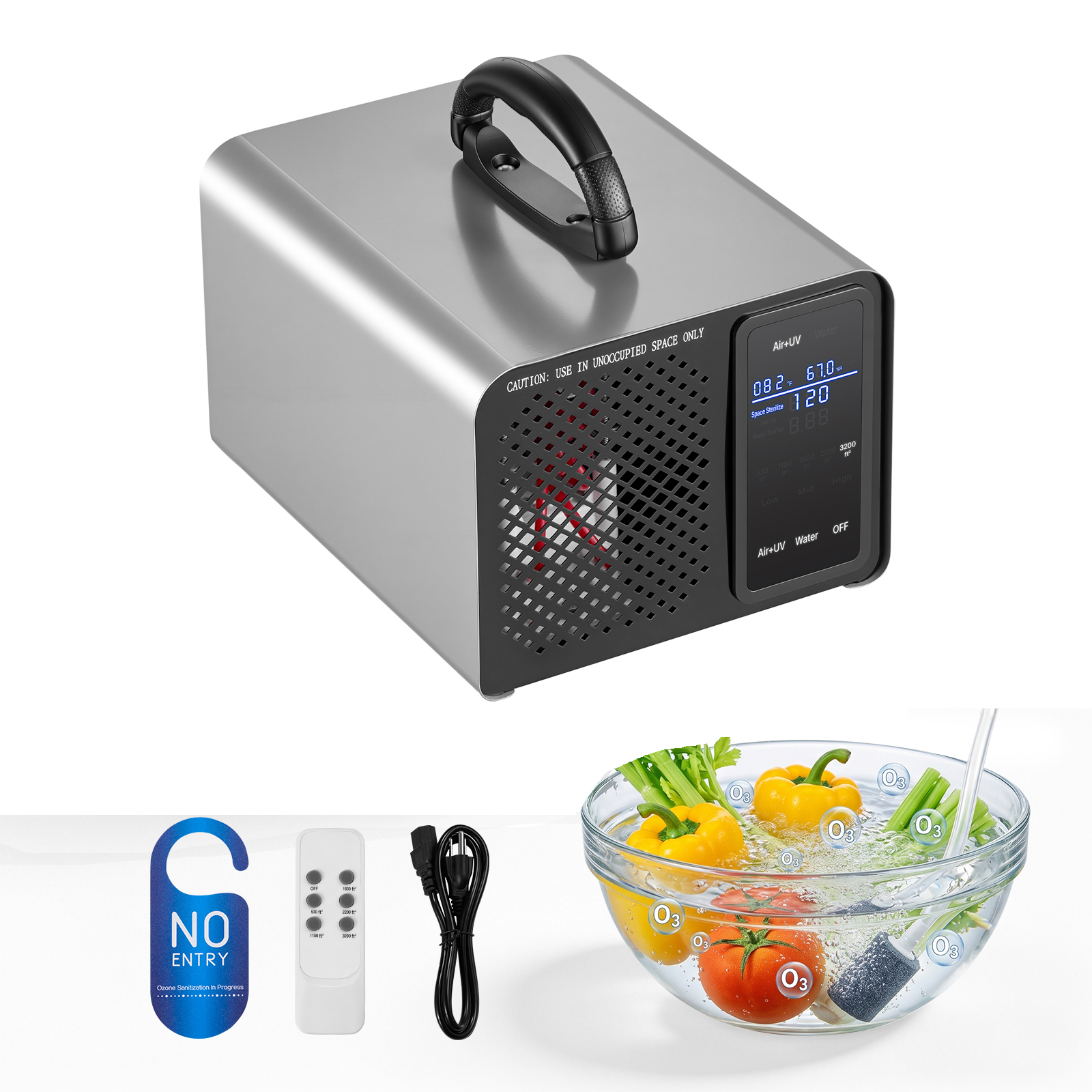 Mophorn Ozongenerator 36000 Mg/h, Industrielles Gerät Mit 15s Startverzögerung, Wasser-ozonisierung & Fernbedienung, Luftreiniger Für Bis Zu 300㎡, Effektiv Gegen Gerüche In Auto, Hotel Und Wohnung