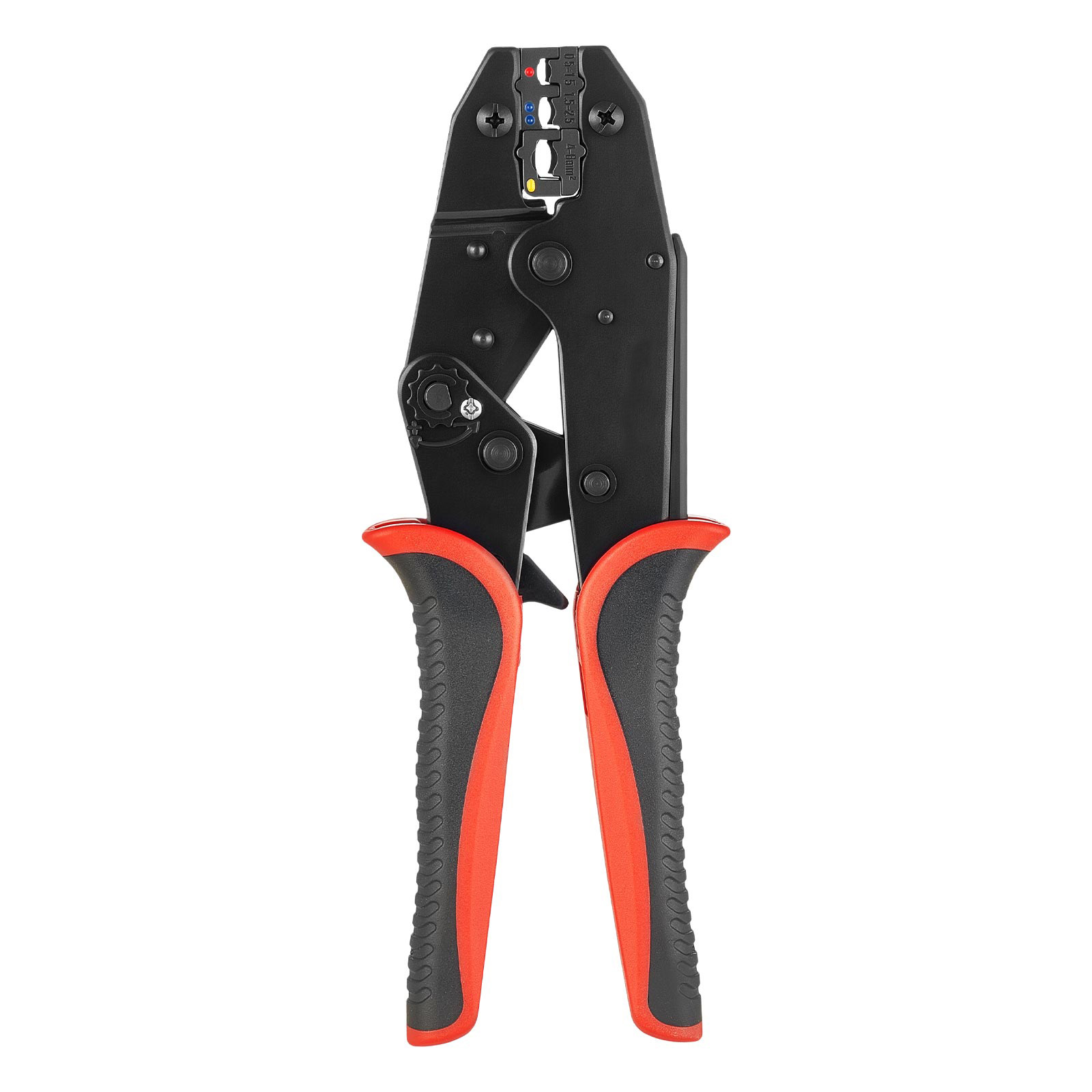 Mophorn Crimpzange Mit Ratschenmechanismus 0,5-6 Mm², Kabelschuhzange Mit Metrischen Und Awg-markierungen, Schnellverschluss Und Einstellbarem Anpressdruck Für Verschiedene Anschlüsse