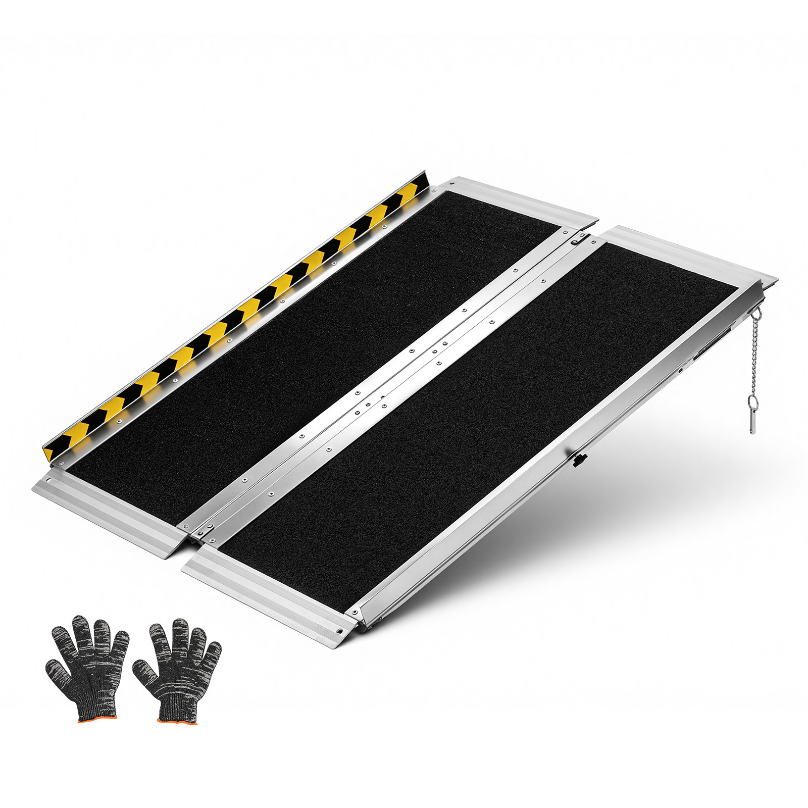 Mophorn Faltbare Rollstuhlrampe 915 X 736,6 Mm, Belastbarkeit 362,9 Kg, Schwellenrampe Mit Rutschfester Oberfläche, Tragbare Aluminium-auffahrrampe Für Rollstühle, Bordsteine Und Treppen