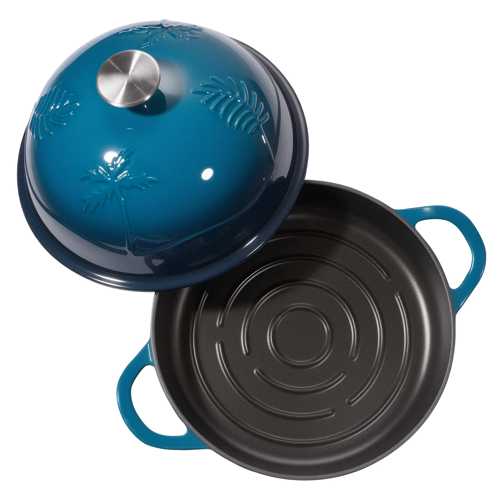 Mophorn Schmortopf Aus Emailliertem Gusseisen, 4,73 L Dutch Oven Für Sauerteigbrot, Robuster Topf Mit Deckel & Griffen, Hitzebeständig Bis 260 °c, Vielseitig Zum Kochen Und Braten