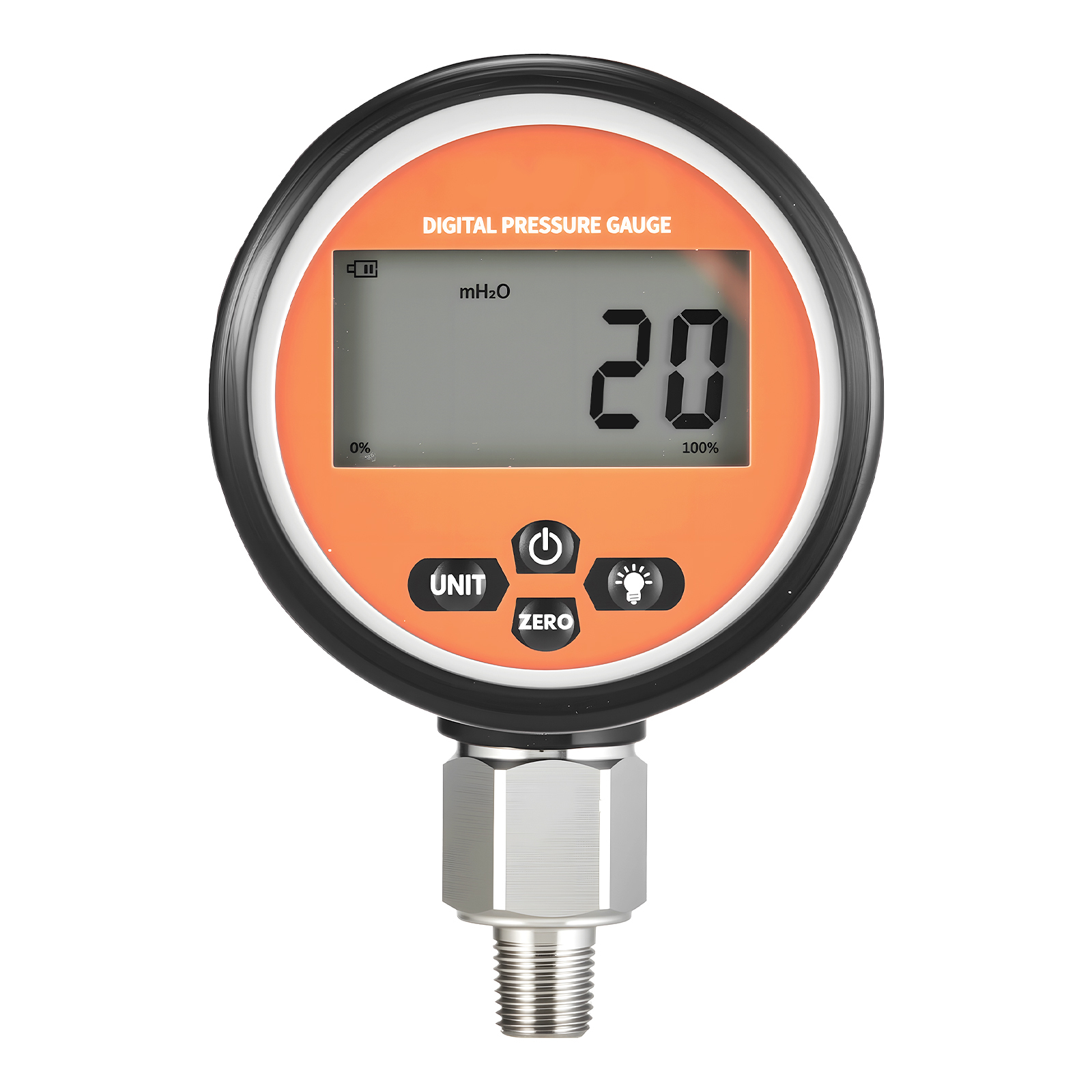 Mophorn Digitales Hydraulikdruckmessgerät, 0–700 Bar Drucksensor, Manometertester Mit 1/4 Zoll Npt-anschluss Für Bagger Und Baumaschinen, Hydraulikprüfmanometer Mit Edelstahlgehäuse
