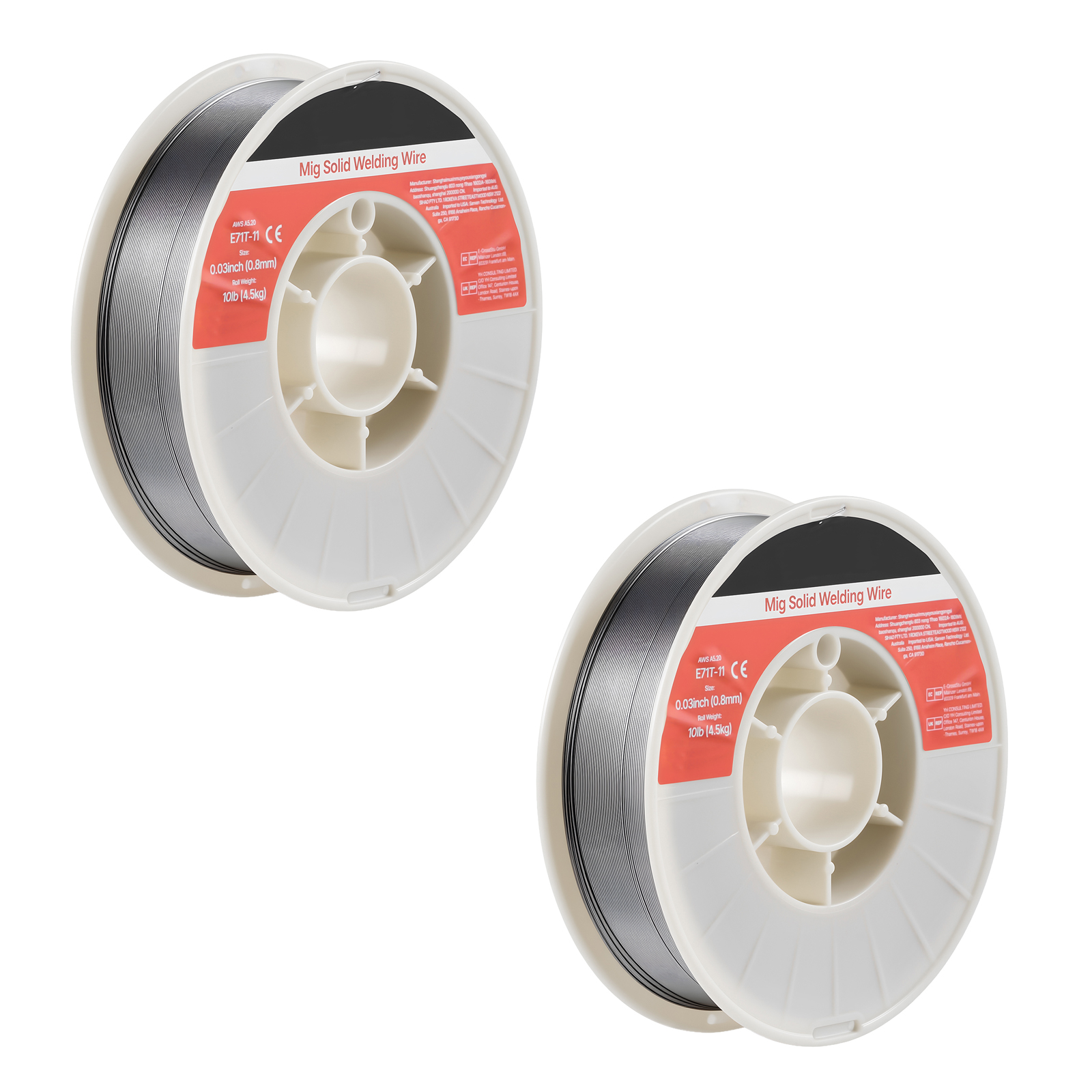 Mophorn Fülldraht 0,8 Mm, Mig Schweißdraht E71t-11, 4,5 Kg Gasloser Draht Für Baustahl Mit Reduzierter Spritzerbildung, Geeignet Für Alle Schweißpositionen, Selbstschützend Für Den Außeneinsatz