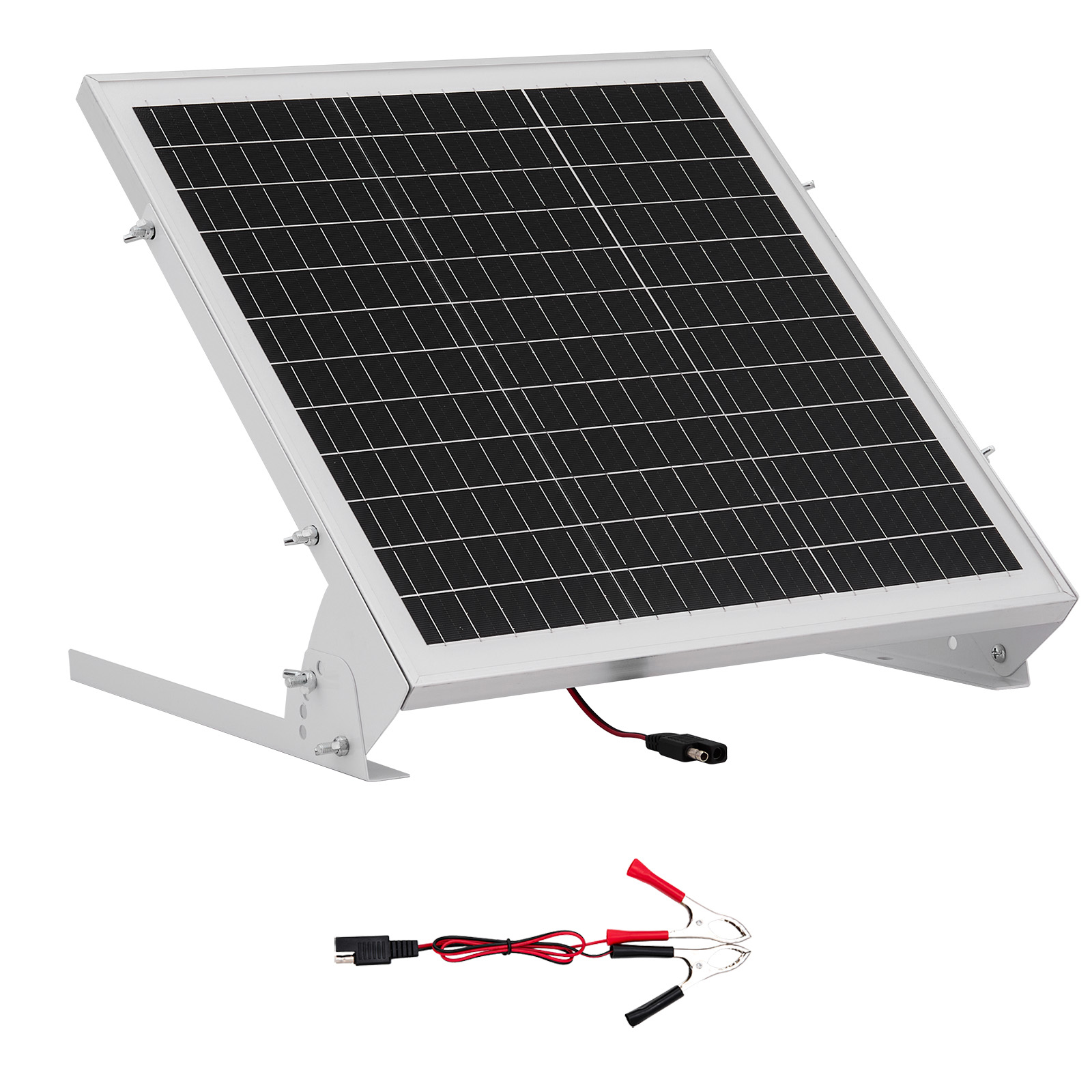 Mophorn 12v Monokristallines Solarpanel-kit 20w, Batterieladegerät Mit Mppt-controller & Einstellbarer Halterung, Ip65 Wasserdicht Für Fahrzeuge, Boote, Wohnmobile, Anhänger Und Dächer