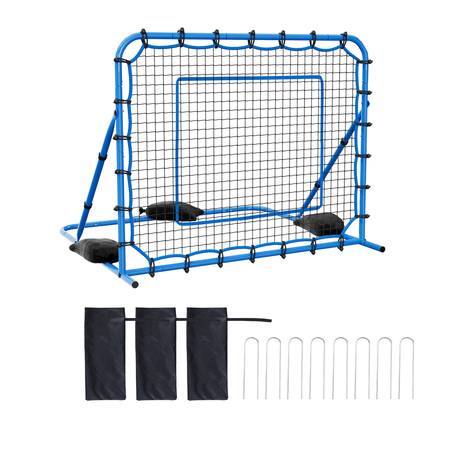 Mophorn Fußball Rebounder 147 X 117 Cm, Rückprallnetz Mit Einstellbarem Winkel & Stabiler Eisenkonstruktion, Pe-netz Für Ballkontrolle & Passübungen, Trainingshilfe Für Jugendliche & Erwachsene